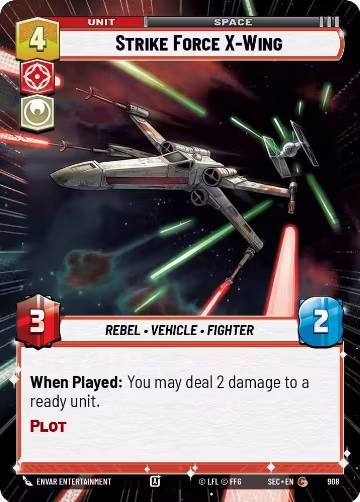 Strike Force X-Wing (Hyperspace Foil) (908), Secrets of Power — Star Wars card price