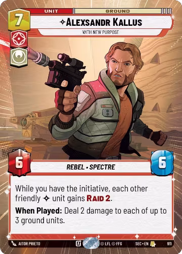 Alexsandr Kallus - With New Purpose (Hyperspace Foil) (911), Secrets of Power — Star Wars card price