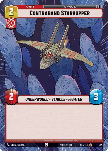 Contraband Starhopper (Hyperspace Foil) (917), Secrets of Power — Star Wars card price