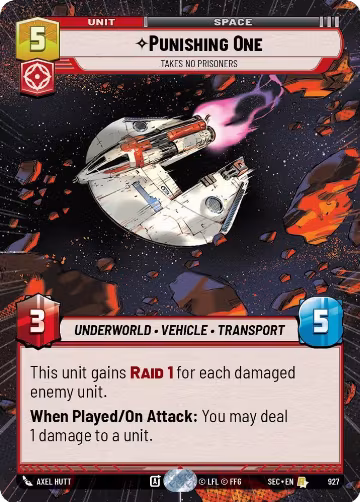 Punishing One - Takes No Prisoners (Hyperspace Foil) (927), Secrets of Power — Star Wars card price