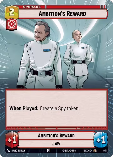 Ambition's Reward (Hyperspace Foil) (931), Secrets of Power — Star Wars card price