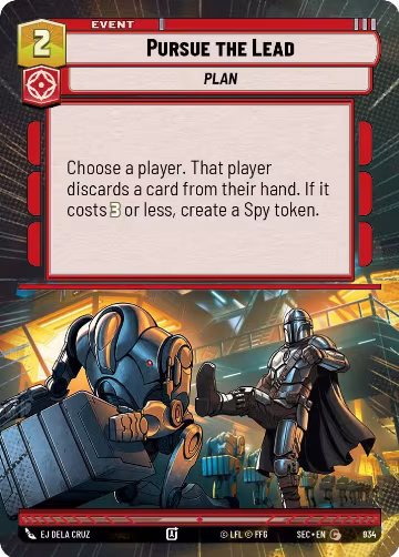 Pursue the Lead (Hyperspace Foil) (934), Secrets of Power — Star Wars card price