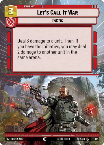 Let's Call It War (Hyperspace Foil) (936), Secrets of Power — Star Wars card price