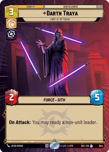 Darth Traya - Lord of Betrayal (Hyperspace Foil) (944), Secrets of Power — Star Wars card price