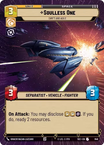 Soulless One - Swift and Agile (Hyperspace Foil) (946), Secrets of Power — Star Wars card price