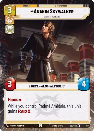 Anakin Skywalker - Secret Husband (Hyperspace Foil) (957), Secrets of Power — Star Wars card price