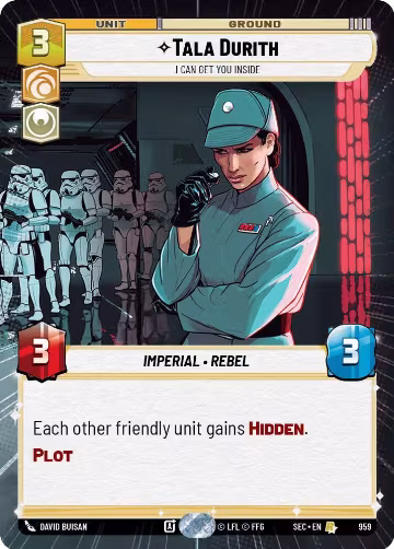 Tala Durith - I Can Get You Inside (Hyperspace Foil) (959), Secrets of Power — Star Wars card price