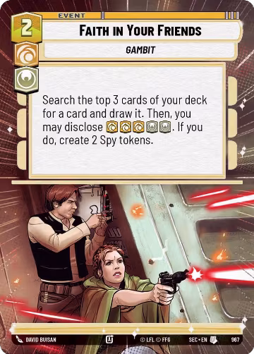 Faith in Your Friends (Hyperspace Foil) (967), Secrets of Power — Star Wars card price