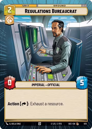 Regulations Bureaucrat (Hyperspace Foil) (972), Secrets of Power — Star Wars card price