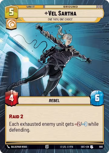 Vel Sartha - One Path, One Choice (Hyperspace Foil) (980), Secrets of Power — Star Wars card price