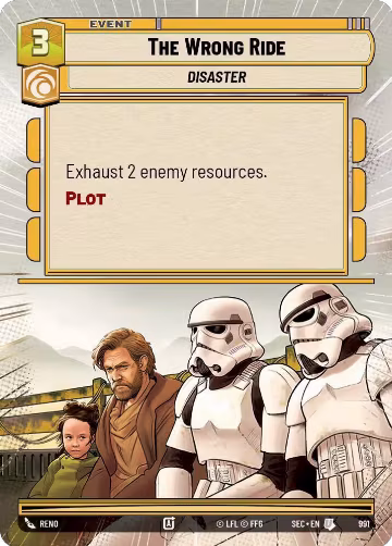 The Wrong Ride (Hyperspace Foil) (991), Secrets of Power — Star Wars card price