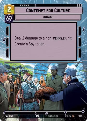 Contempt for Culture (Hyperspace Foil) (1002), Secrets of Power — Star Wars card price