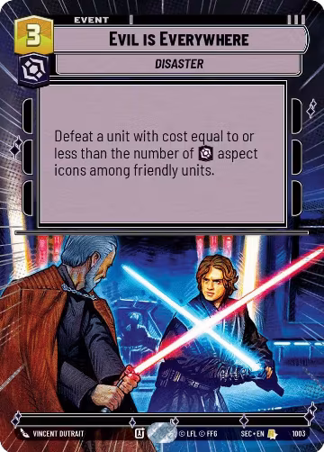 Evil is Everywhere (Hyperspace Foil) (1003), Secrets of Power — Star Wars card price