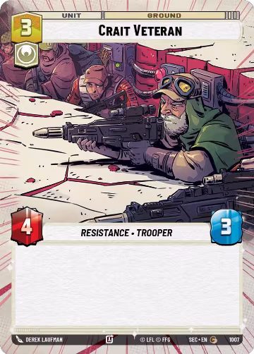 Crait Veteran (Hyperspace Foil) (1007), Secrets of Power — Star Wars card price