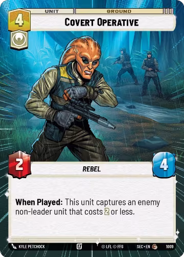 Covert Operative (Hyperspace Foil) (1009), Secrets of Power — Star Wars card price