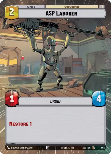 ASP Laborer (Hyperspace Foil) (1015), Secrets of Power — Star Wars card price