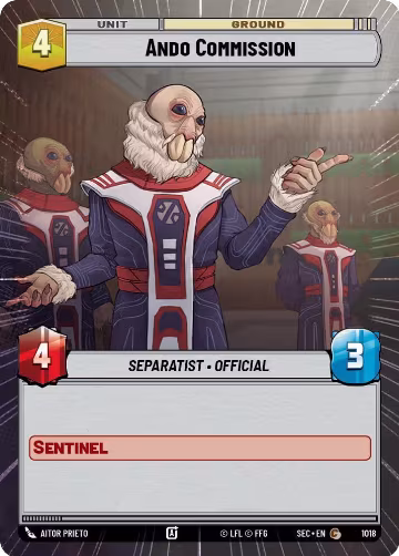 Ando Commission (Hyperspace Foil) (1018), Secrets of Power — Star Wars card price