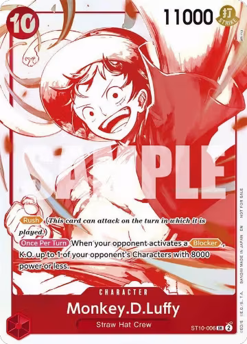 Monkey.D.Luffy - ST10-006 (3rd Anniversary Treasure Campaign Pack) (ST10-006), One Piece Promotion Cards — One Piece card price