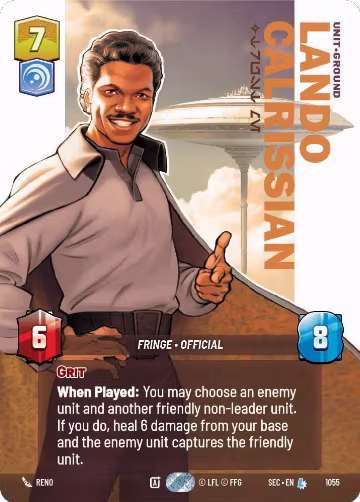Lando Calrissian - Trust Me (Prestige) (1055), Secrets of Power — Star Wars card price