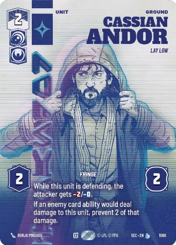 Cassian Andor - Lay Low (Prestige) (1060), Secrets of Power — Star Wars card price