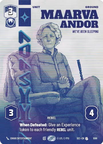 Maarva Andor - We've Been Sleeping (Prestige) (1068), Secrets of Power — Star Wars card price