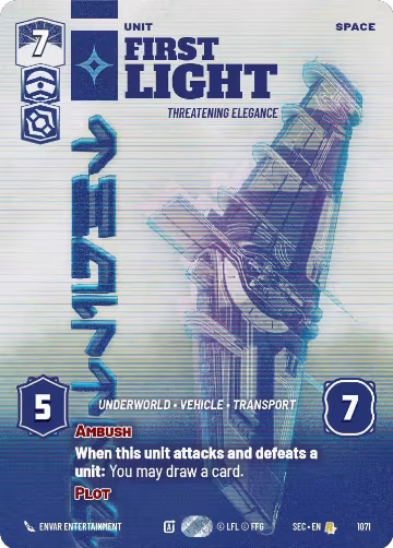 First Light - Threatening Elegance (Prestige) (1071), Secrets of Power — Star Wars card price