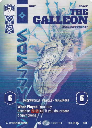 The Galleon - Marauding Pirate Ship (Prestige) (1073), Secrets of Power — Star Wars card price