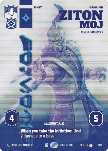 Ziton Moj - Black Sun Bully (Prestige) (1076), Secrets of Power — Star Wars card price
