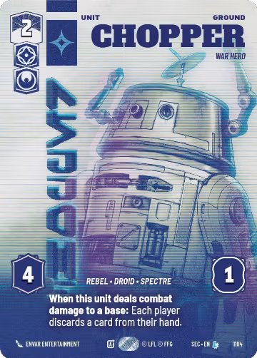 Chopper - War Hero (Prestige Foil) (1104), Secrets of Power — Star Wars card price