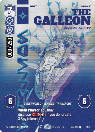 The Galleon - Marauding Pirate Ship (Serialized) (1159), Secrets of Power — Star Wars card price