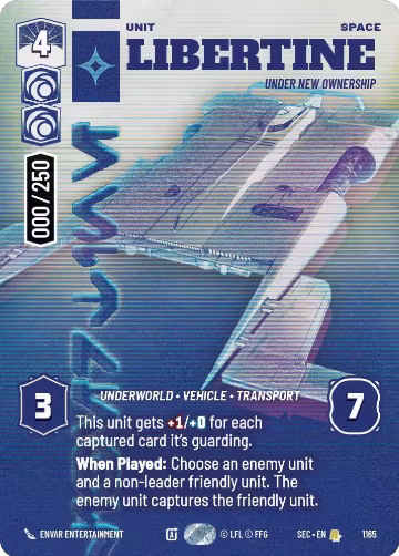 Libertine - Under New Ownership (Serialized) (1165), Secrets of Power — Star Wars card price