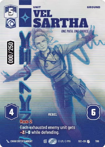 Vel Sartha - One Path, One Choice (Serialized) (1166), Secrets of Power — Star Wars card price