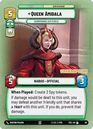 Queen Amidala - Championing Her People (Champion) (30), Organized Play Promos — Star Wars card price