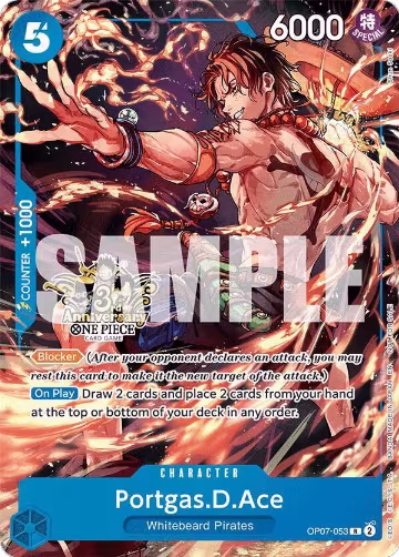 Portgas.D.Ace - OP07-053 (3rd Anniversary Tournament 3 Brothers Pack) (OP07-053), Carrying On His Will: 3rd Anniversary Tournament Cards — One Piece card price
