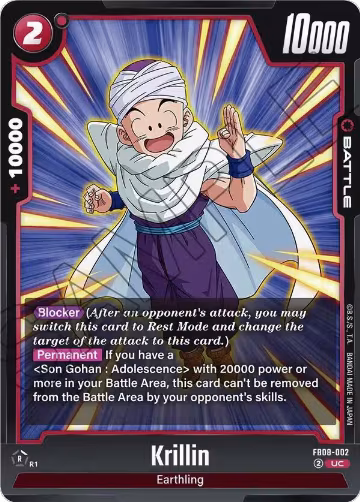 Krillin - FB08-002 (FB08-002), Saiyan's Pride — DB Fusion card price