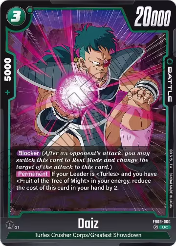 Daiz (FB08-060), Saiyan's Pride — DB Fusion card price