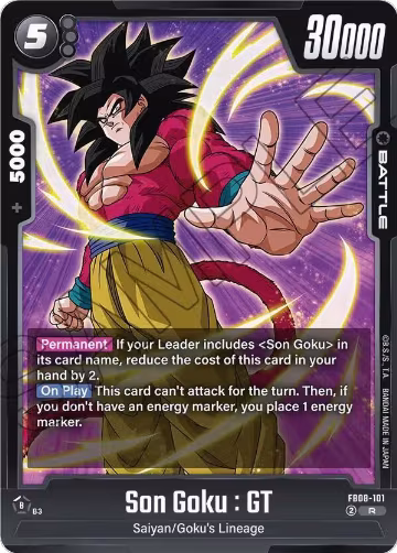 Son Goku : GT (FB08-101), Saiyan's Pride — DB Fusion card price