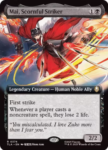 Mai, Scornful Striker (Extended Art) (374), Avatar: The Last Airbender — Magic card price