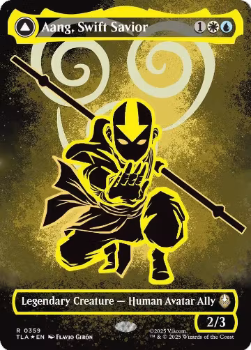 Aang, Swift Savior (Borderless) (Neon Ink Foil) (359) — card price