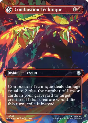 Combustion Technique (Borderless) (301), Avatar: The Last Airbender — Magic card price