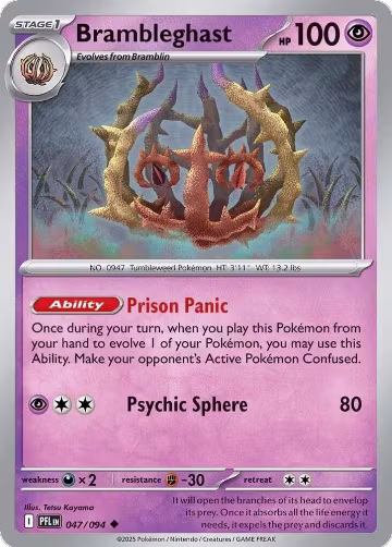 Brambleghast (047/094), Phantasmal Flames — Pokémon card price