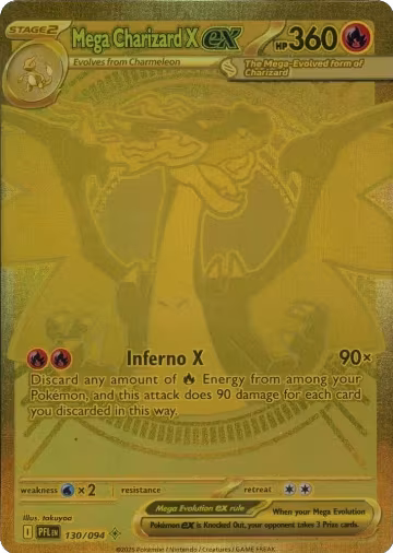 Mega Charizard X ex - 130/094 (130/094), Phantasmal Flames — Pokémon card price