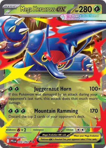 Mega Heracross ex - 004/094 (004/094), Phantasmal Flames — Pokémon card price