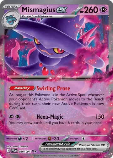 Mismagius ex - 036/094 (036/094), Phantasmal Flames — Pokémon card price