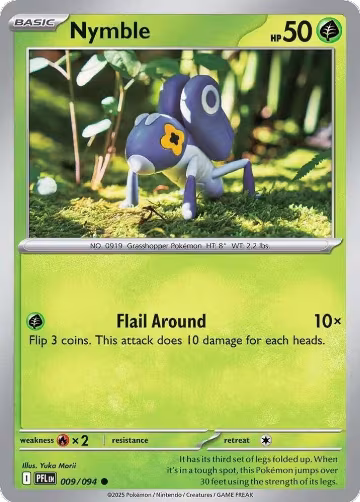 Nymble - 009/094 (009/094), Phantasmal Flames — Pokémon card price
