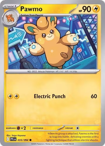 Pawmo (033/094), Phantasmal Flames — Pokémon card price