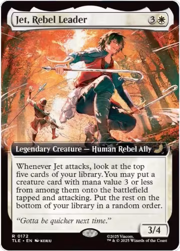 Jet, Rebel Leader (Extended Art) (172), Avatar: The Last Airbender: Eternal-Legal — Magic card price
