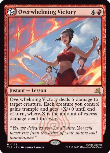 Overwhelming Victory (123), Avatar: The Last Airbender: Eternal-Legal — Magic card price