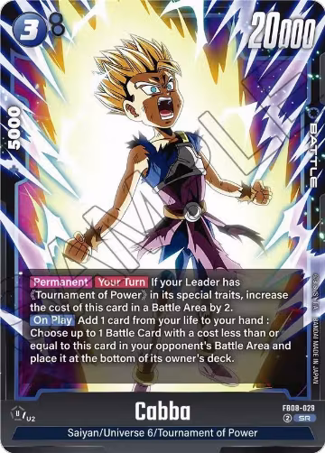 Cabba - FB08-029 (FB08-029), Saiyan's Pride — DB Fusion card price