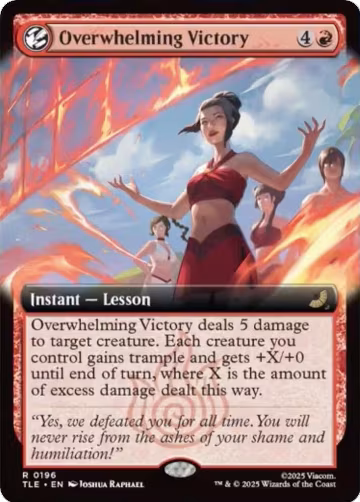 Overwhelming Victory (Extended Art) (196), Avatar: The Last Airbender: Eternal-Legal — Magic card price